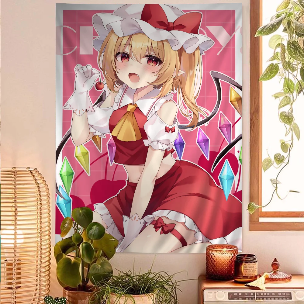 Wall Scroll Tapestry - Touhou Projesi Flandre Scarlet Goblen Anime