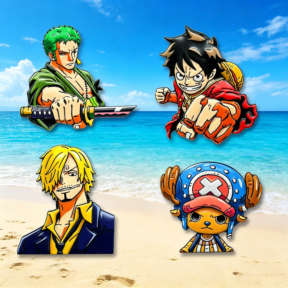 Anime One Piece Merchandise - 4 adet TEK PARÇA Çizgi Film