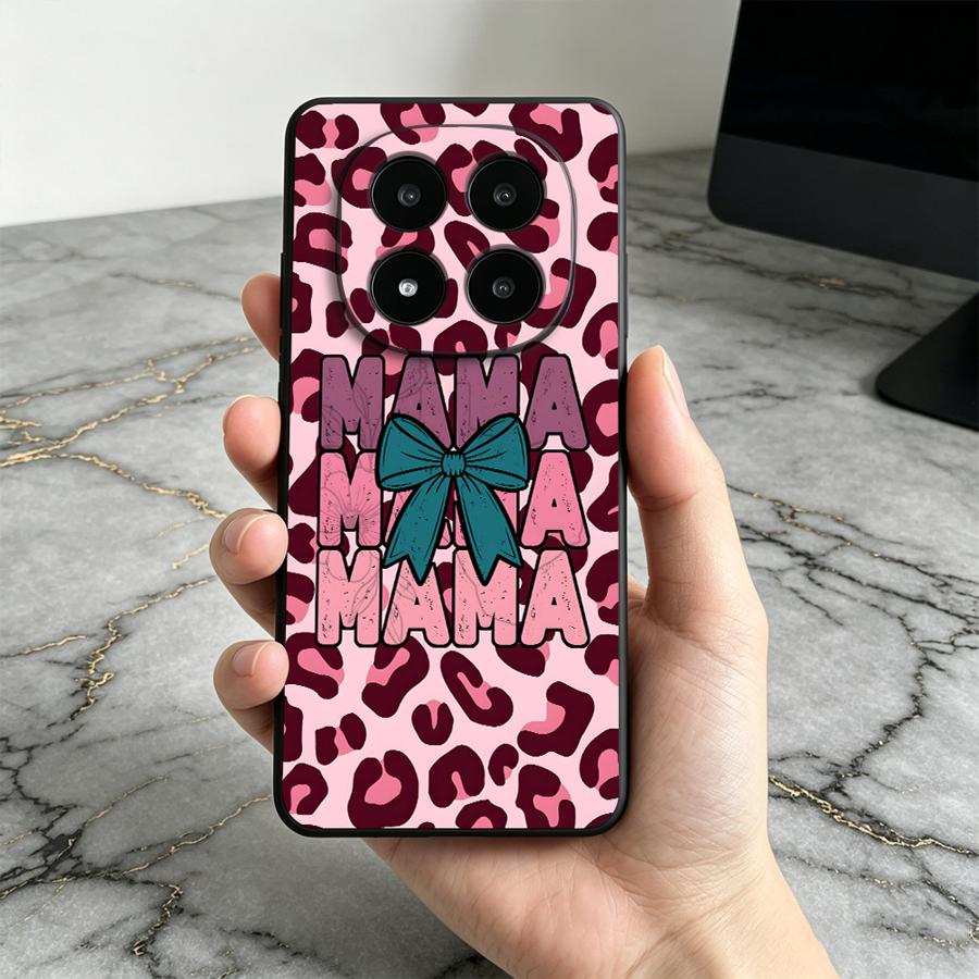 Lanyard Anime Logo - Pembe Leopar Desenli Anne Telefon Kılıfı