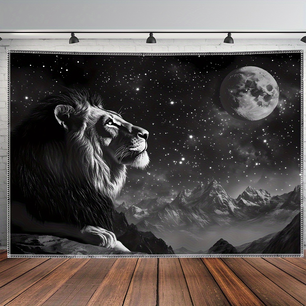 Görkemli Aslan Yıldızlı Gece G - Wall Scroll Tapestry incelemesi ve fiyatı
