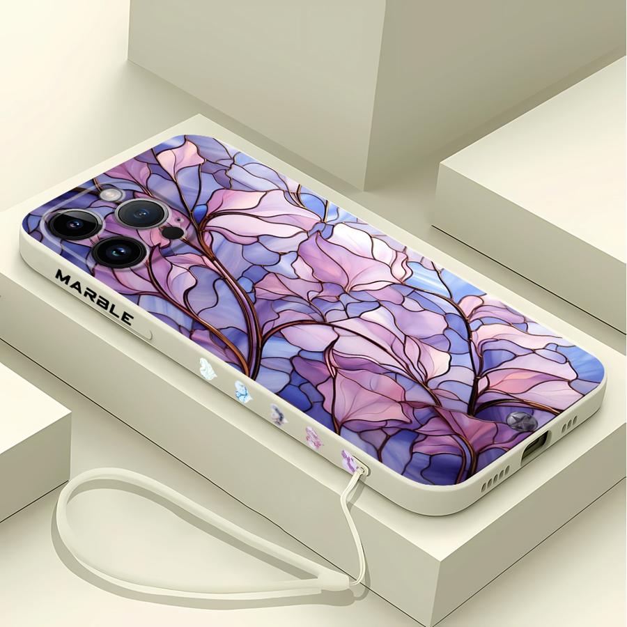 Çiçek Mermer Telefon Kılıfı iç - Lanyard Anime Logo incelemesi ve fiyatı