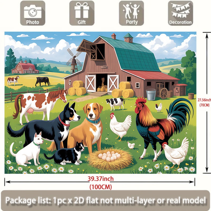 2D Düz Duvar Goblen Çiftlik Ha - Wall Scroll Tapestry incelemesi ve fiyatı