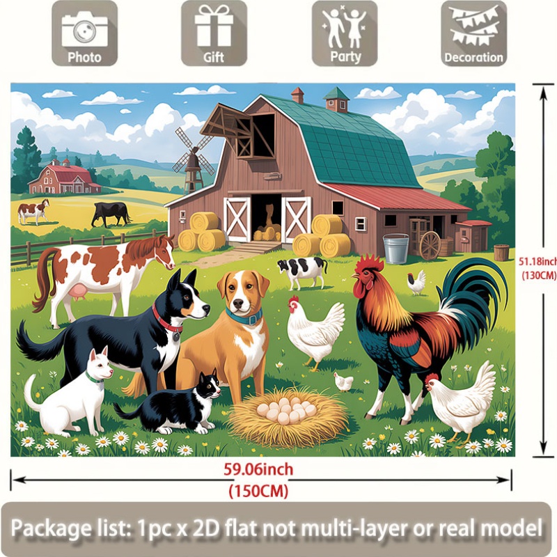 2D Düz Duvar Goblen Çiftlik Ha - Wall Scroll Tapestry incelemesi ve fiyatı