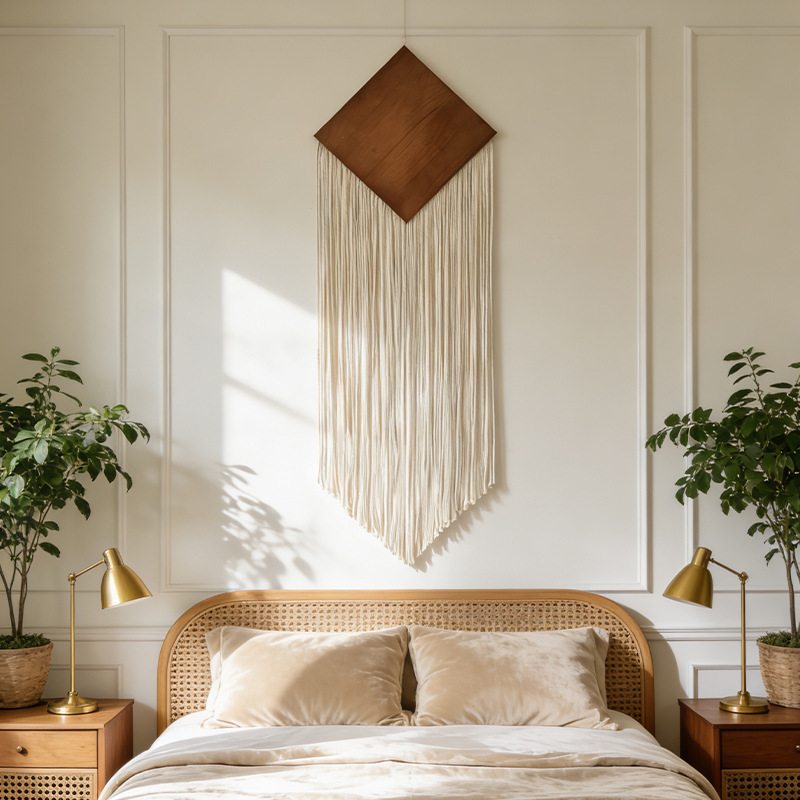 Bohem Pamuklu Halat Dokuma Gob - Wall Scroll Tapestry incelemesi ve fiyatı