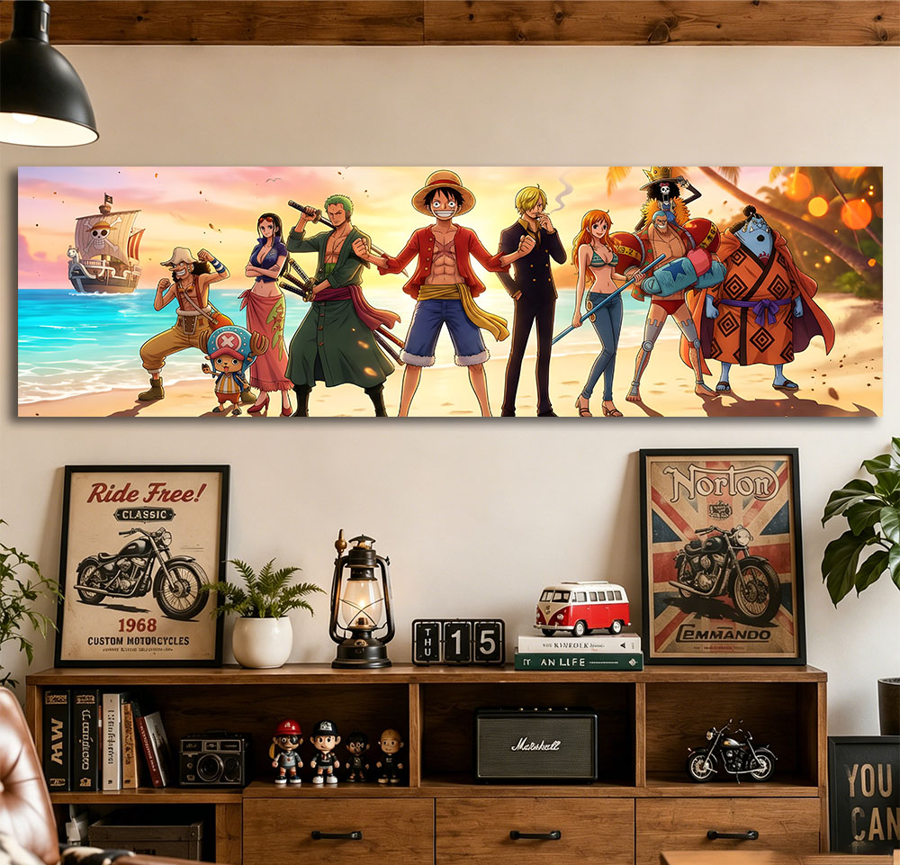 One Piece Hasır Şapkalı Takıml - Wall Scroll Tapestry incelemesi ve fiyatı